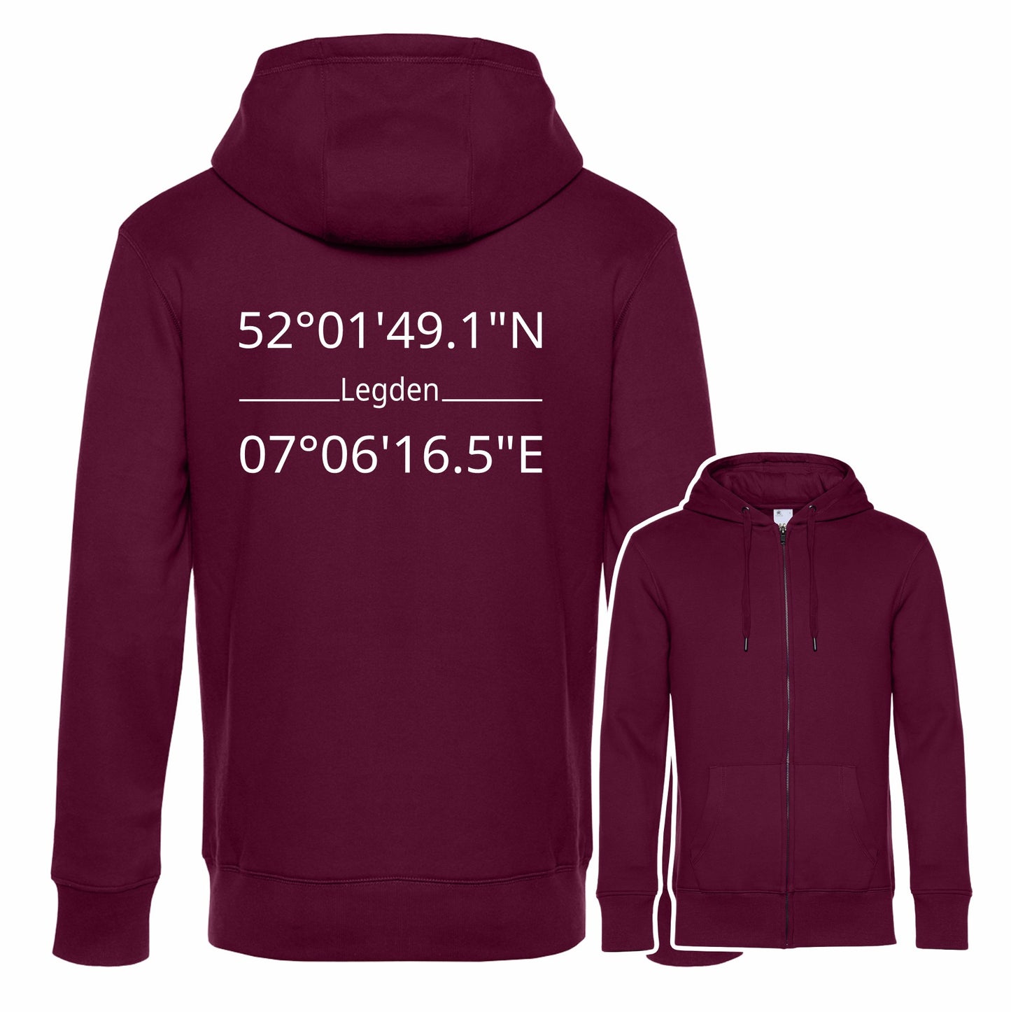 Hoodie KOORDINATEN mit Full ZIP | HERREN | BCWU03K